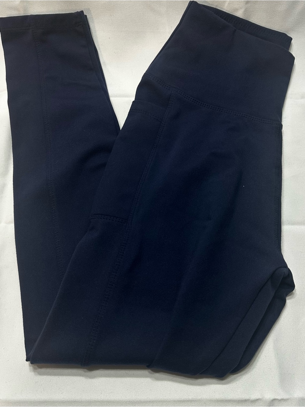Amazon Womens Navy High Waist Leggings Side Pocket‎ Blue Medium SY17302